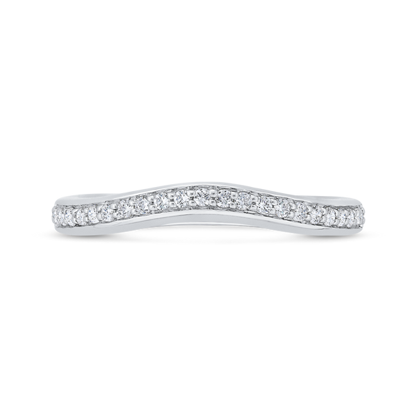 Diamond Counter Wedding Band in 18K White Gold The Stone Jewelers Boone, NC