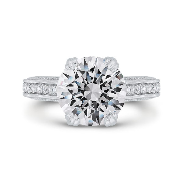 Euro Shank Diamond Engagement Ring Euro Shank in 18K White G