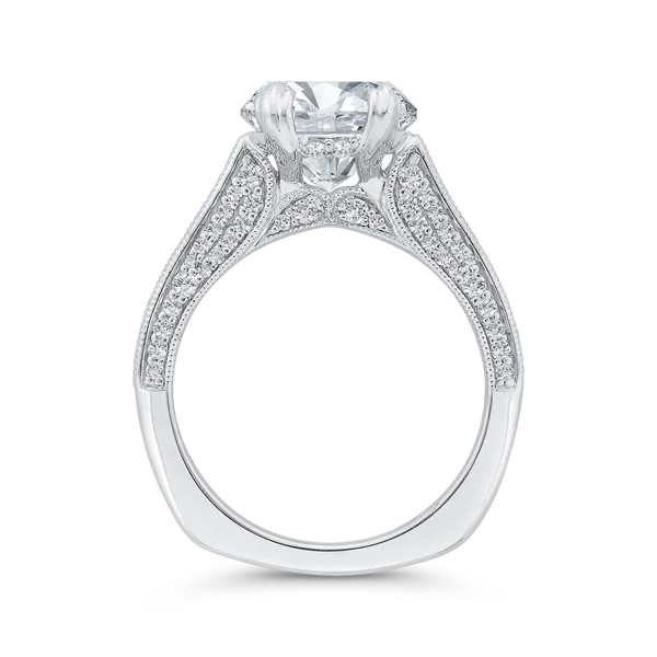 Euro Shank Diamond Engagement Ring Euro Shank in 18K White G