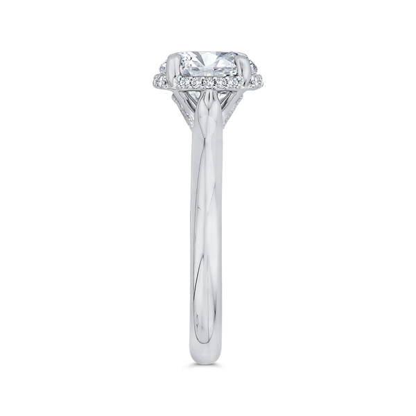 Diamond Engagement Ring in 18K White Gold (Semi-Mount) Image 3 Diamond Shop Ada, OK