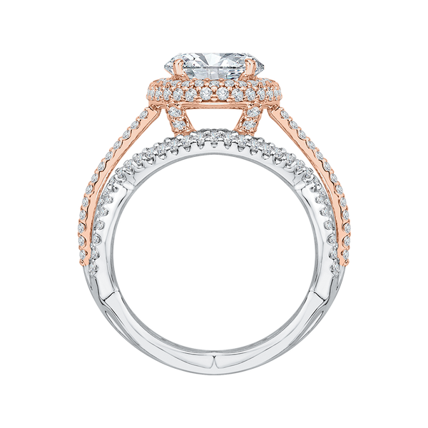 Round Diamond Engagement Ring in 18K Two-Tone Gold (Semi-Mount) Image 4 James Gattas Jewelers Memphis, TN