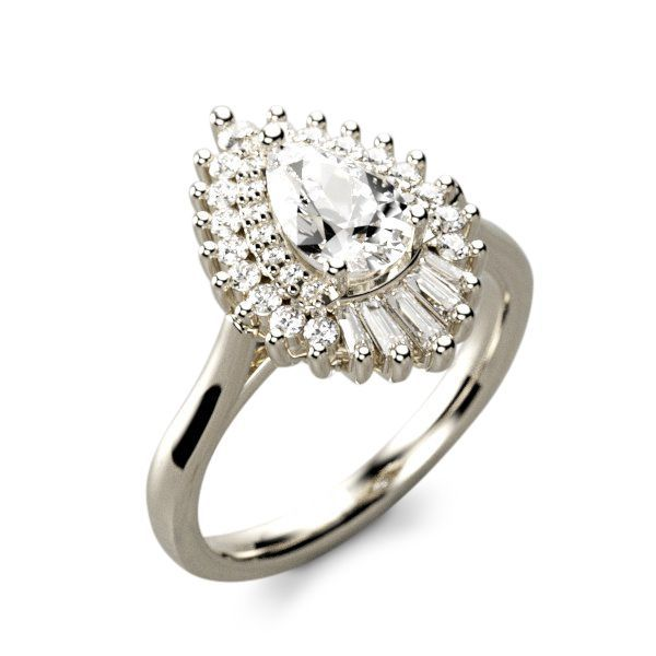 Lab-Created Diamonds by KAY Princess-Cut Diamond Engagement Ring 1-1/3 ct  tw 14K White Gold | Kay