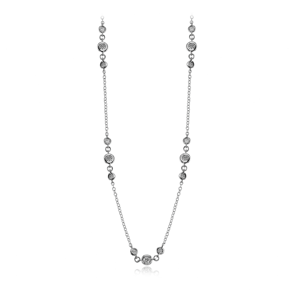 18k White Gold Diamond Necklace Diamonds Direct St. Petersburg, FL