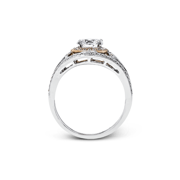18k White & Rose Gold Semi-mount Engagement Ring Image 3 Diamonds Direct St. Petersburg, FL