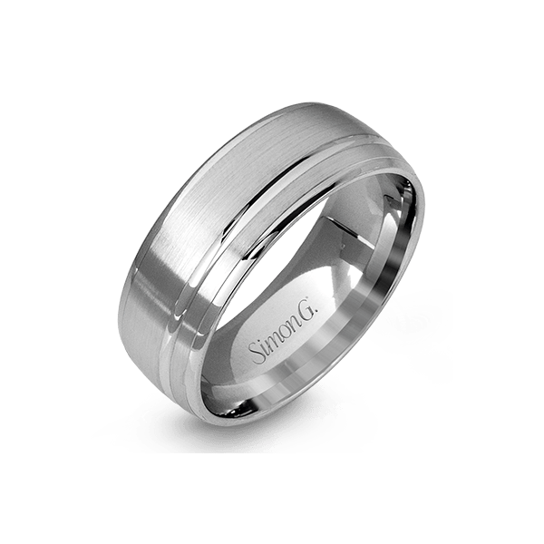 18k White Gold Men's Wedding Band Saxons Fine Jewelers Bend, OR
