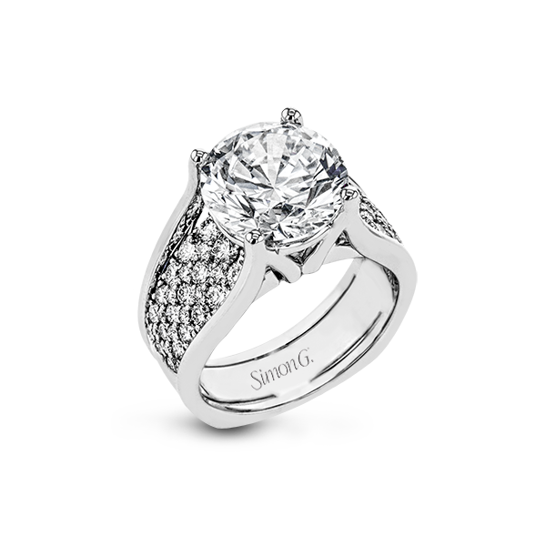 18k White Gold Semi-mount Engagement Ring Sather's Leading Jewelers Fort Collins, CO