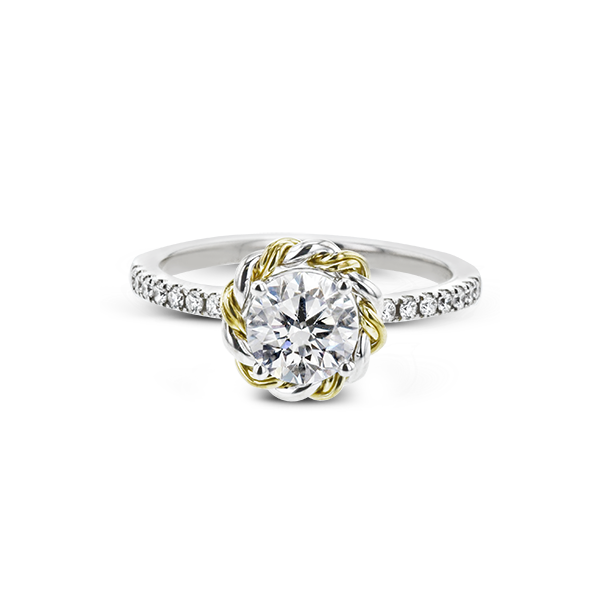 18k Two-tone Gold Semi-mount Engagement Ring Image 2 Almassian Jewelers, LLC Grand Rapids, MI