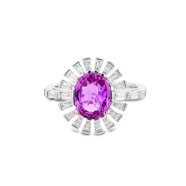 18k White & Rose Gold Gemstone Fashion Ring Image 2 Tipton's Fine Jewelry Lawton, OK