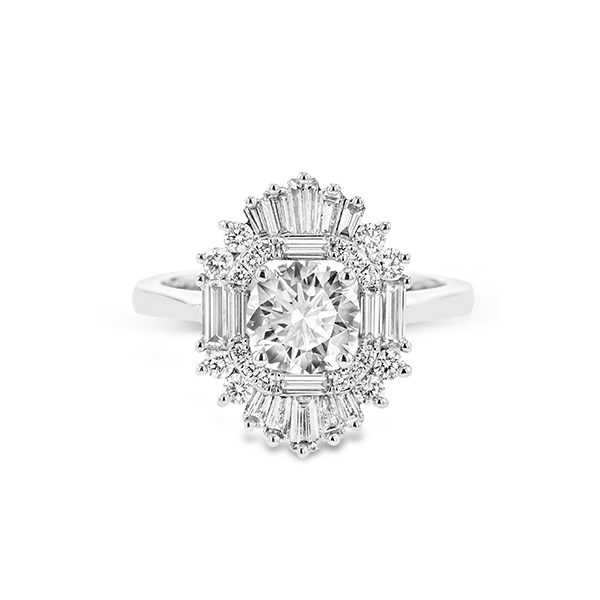 18k White Gold Engagement Ring Image 3 James & Williams Jewelers Berwyn, IL