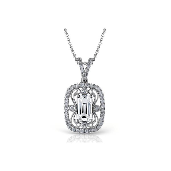 18k White Gold Gemstone Pendant Sather's Leading Jewelers Fort Collins, CO