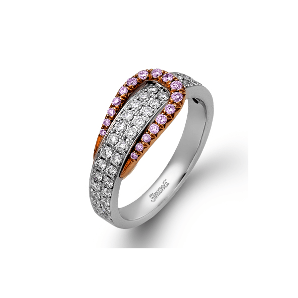18k White & Rose Gold Diamond Fashion Ring Bell Jewelers Murfreesboro, TN