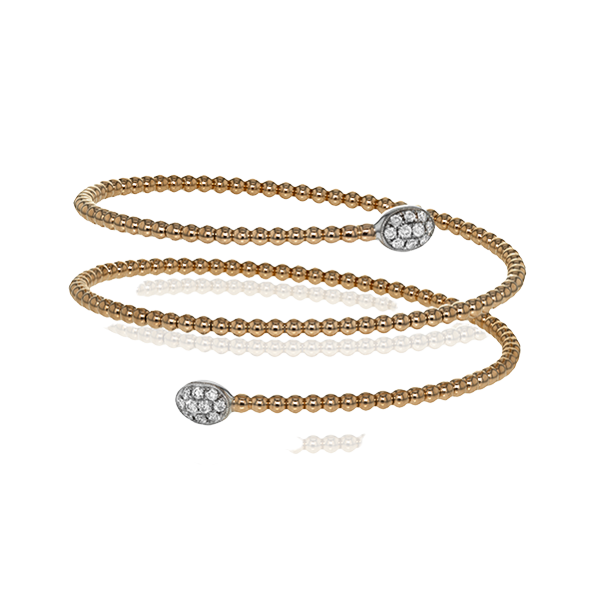 18k White & Rose Gold Bangle Bracelet James & Williams Jewelers Berwyn, IL