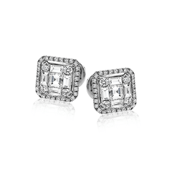 18k White Gold Diamond Earrings D. Geller & Son Jewelers Atlanta, GA