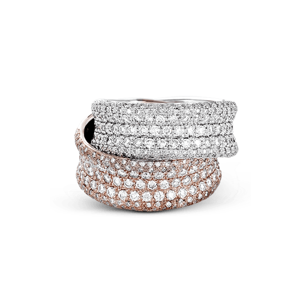 18k White & Rose Gold Diamond Fashion Ring Image 2 Saxons Fine Jewelers Bend, OR
