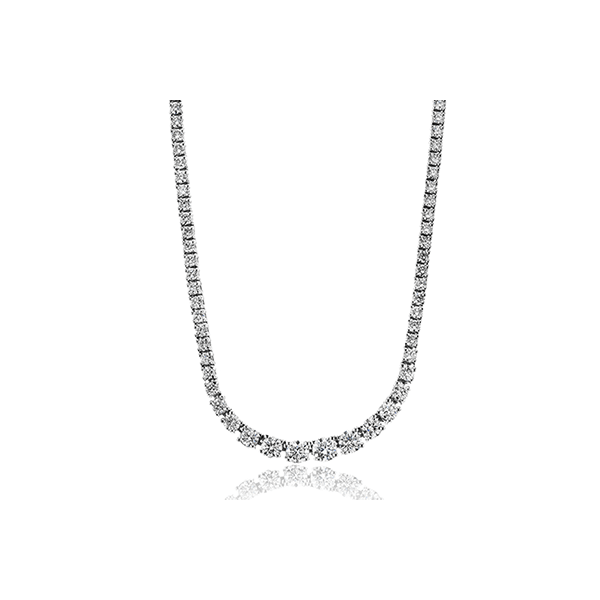 18k White Gold Diamond Necklace Dondero's Jewelry Vineland, NJ