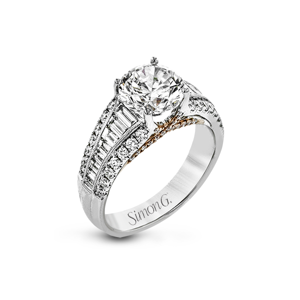 18k White & Rose Gold Semi-mount Engagement Ring D. Geller & Son Jewelers Atlanta, GA