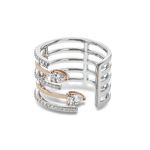 18k White & Rose Gold Diamond Fashion Ring Image 2 Diamond Showcase Longview, WA