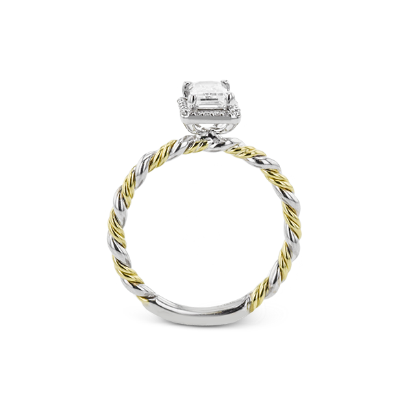 18k Two-tone Gold Semi-mount Engagement Ring Image 3 Dondero's Jewelry Vineland, NJ