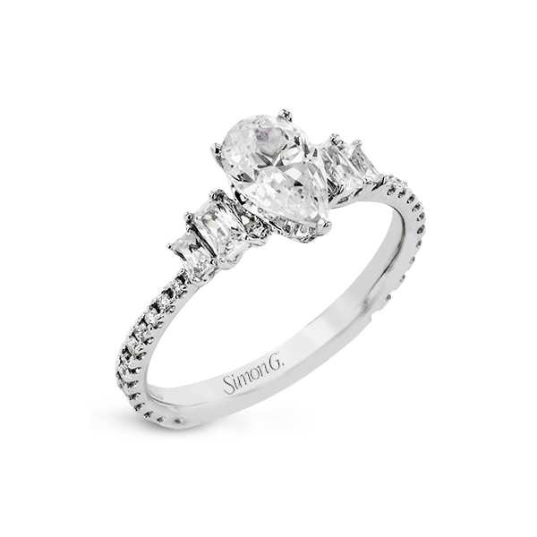 18k White Gold Semi-mount Engagement Ring James & Williams Jewelers Berwyn, IL
