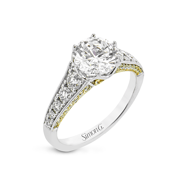 18k Two-tone Gold Semi-mount Engagement Ring James & Williams Jewelers Berwyn, IL