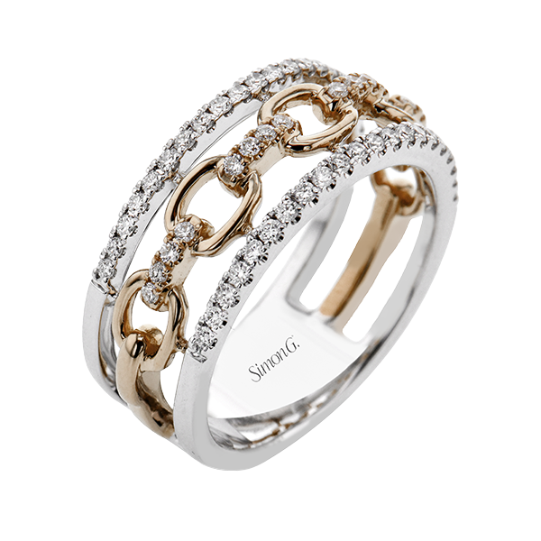 18k White & Rose Gold Diamond Fashion Ring James & Williams Jewelers Berwyn, IL