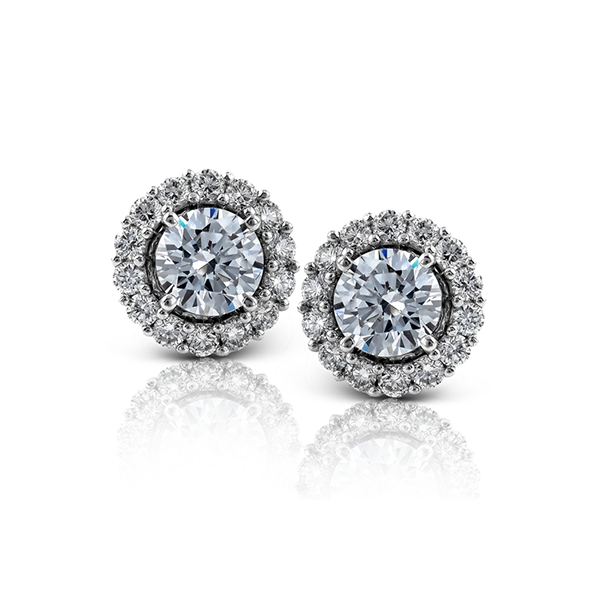18k White Gold Diamond Earrings Diamond Showcase Longview, WA