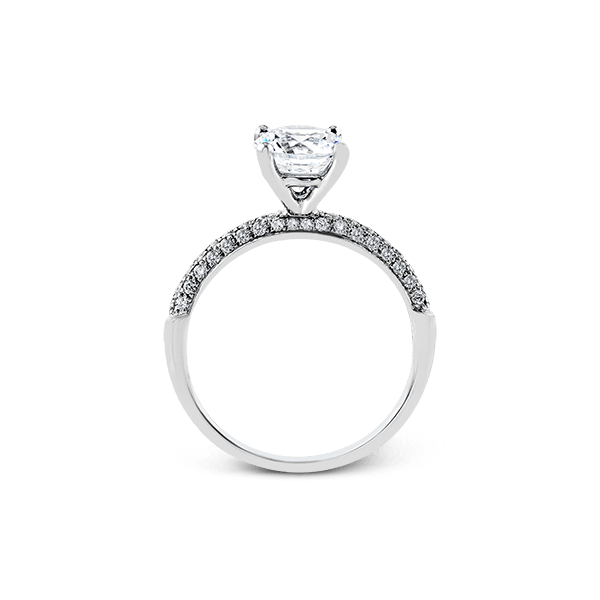 18k White Gold Semi-mount Engagement Ring Image 2 D. Geller & Son Jewelers Atlanta, GA