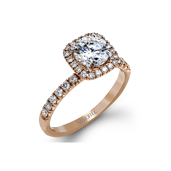 18k Rose Gold Semi-mount Engagement Ring Bell Jewelers Murfreesboro, TN