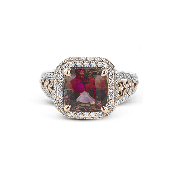 18k White & Rose Gold Gemstone Fashion Ring Image 2 Diamond Showcase Longview, WA