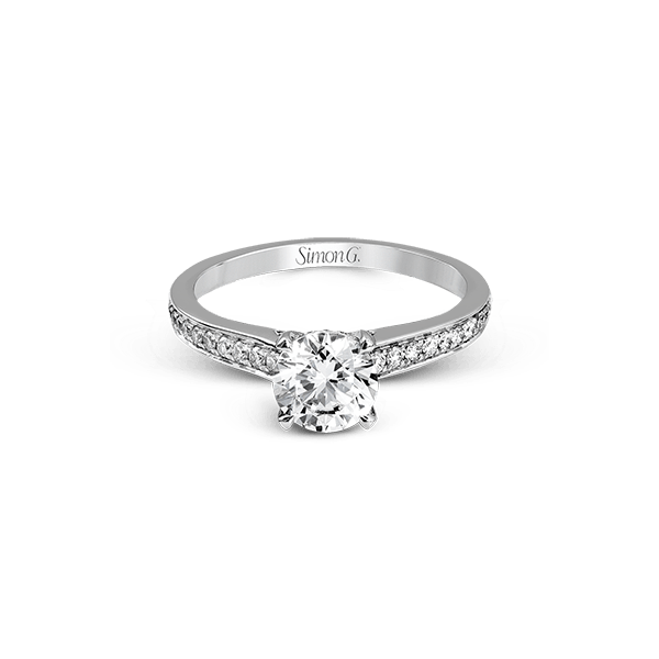 18k White Gold Semi-mount Engagement Ring Image 2 Biondi Diamond Jewelers Aurora, CO