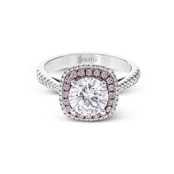 18k White & Rose Gold Semi-mount Engagement Ring Image 2 Dondero's Jewelry Vineland, NJ
