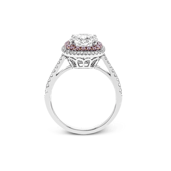 18k White & Rose Gold Semi-mount Engagement Ring Image 3 Almassian Jewelers, LLC Grand Rapids, MI