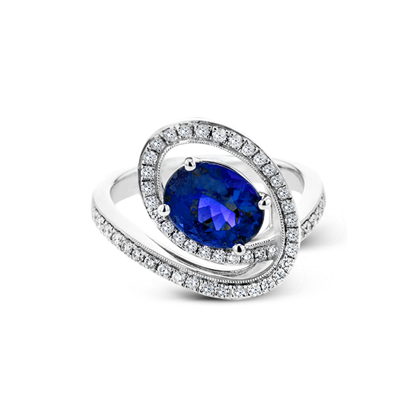 18k White Gold Gemstone Fashion Ring Image 2 Diamond Showcase Longview, WA