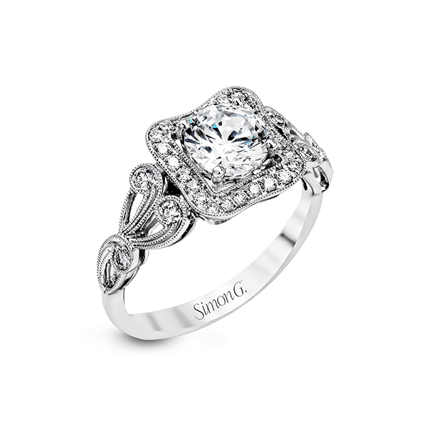 Platinum Semi-mount Engagement Ring Bell Jewelers Murfreesboro, TN
