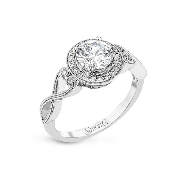 18k White Gold Semi-mount Engagement Ring D. Geller & Son Jewelers Atlanta, GA