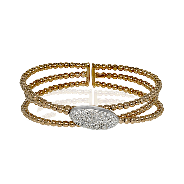 18k White & Rose Gold Bangle Bracelet Almassian Jewelers, LLC Grand Rapids, MI