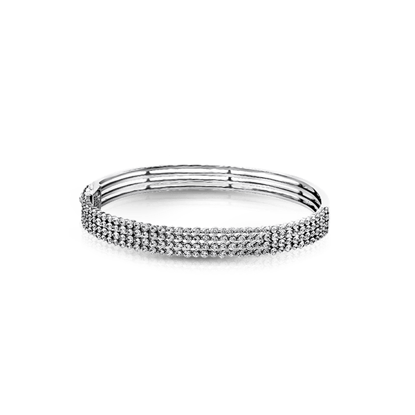 18k White Gold Bangle Bracelet Diamonds Direct St. Petersburg, FL