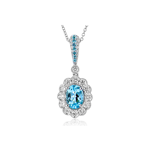 18k White Gold Gemstone Pendant Biondi Diamond Jewelers Aurora, CO