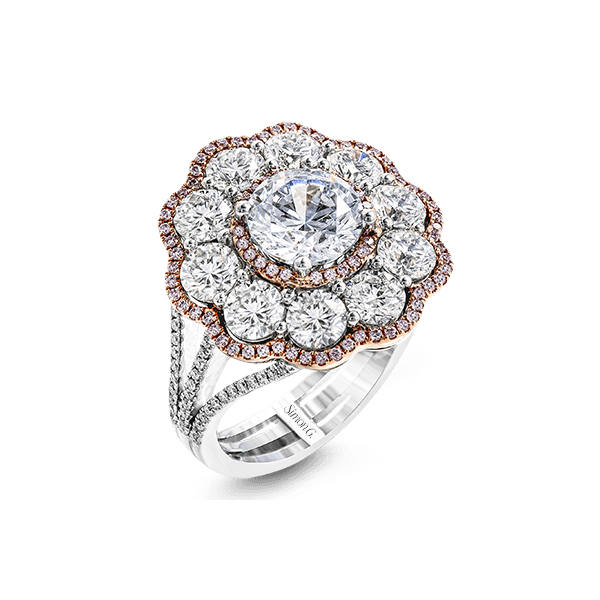 18k Rose Gold Semi-mount Engagement Ring Diamonds Direct St. Petersburg, FL
