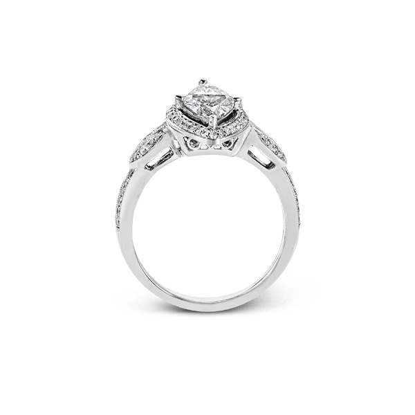 18k White Gold Semi-mount Engagement Ring Image 3 D. Geller & Son Jewelers Atlanta, GA