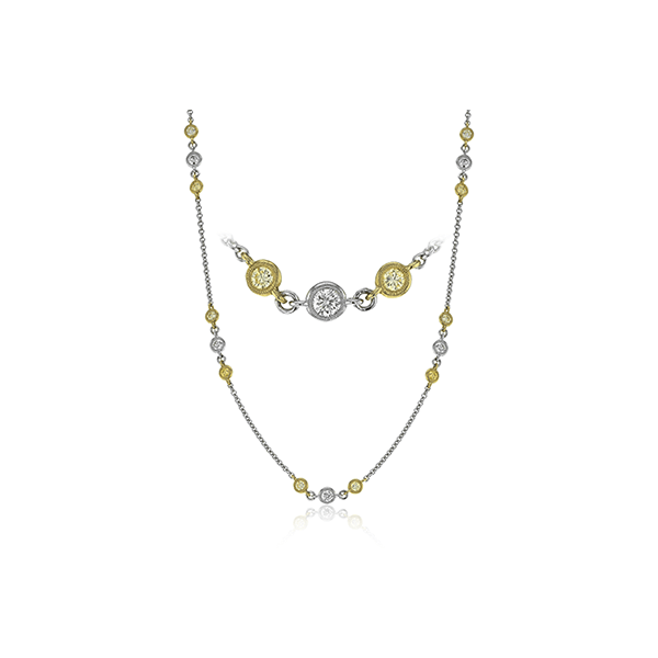 18k Two-tone Gold Diamond Necklace Van Scoy Jewelers Wyomissing, PA