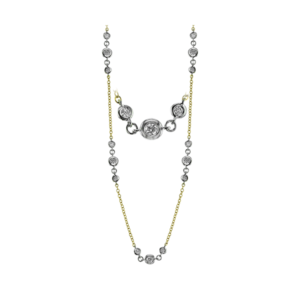 18k Two-tone Gold Diamond Necklace Diamonds Direct St. Petersburg, FL