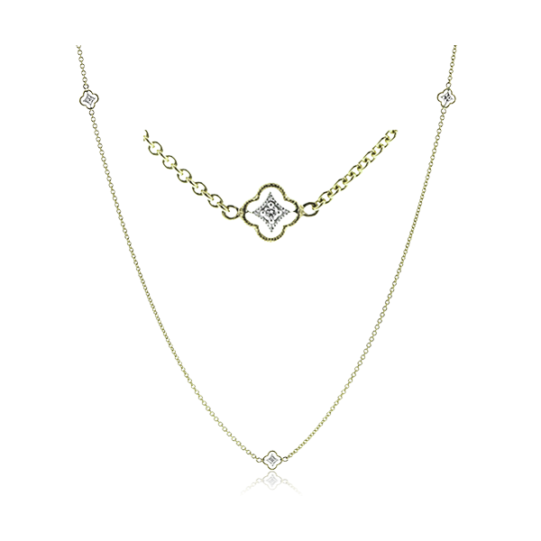 18k Two-tone Gold Diamond Necklace Van Scoy Jewelers Wyomissing, PA