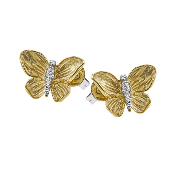 18k Yellow Gold Diamond Earrings Sergio's Fine Jewelry Ellicott City, MD