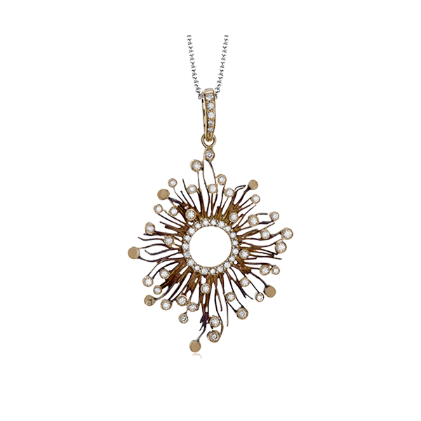 18k Two-tone Gold Diamond Pendant Van Scoy Jewelers Wyomissing, PA