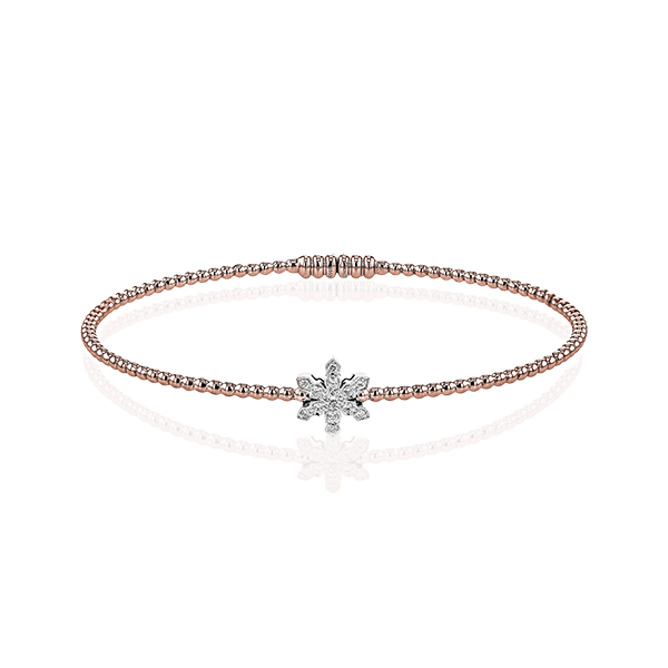 18k White & Rose Gold Bangle Bracelet Saxons Fine Jewelers Bend, OR