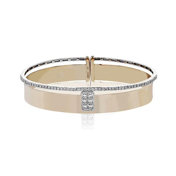 18k White & Rose Gold Bangle Bracelet Sergio's Fine Jewelry Ellicott City, MD