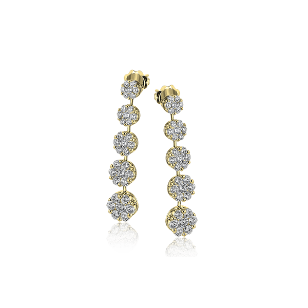 18k Yellow Gold Diamond Earrings Dondero's Jewelry Vineland, NJ