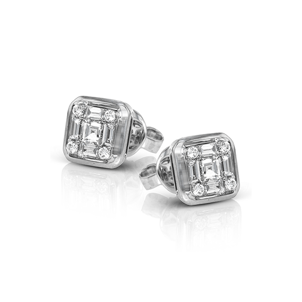 18k White Gold Diamond Earrings James & Williams Jewelers Berwyn, IL