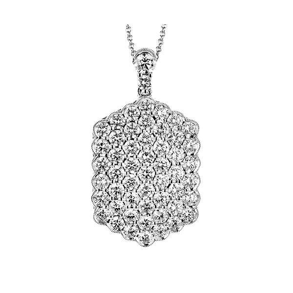 18k White Gold Diamond Pendant Biondi Diamond Jewelers Aurora, CO